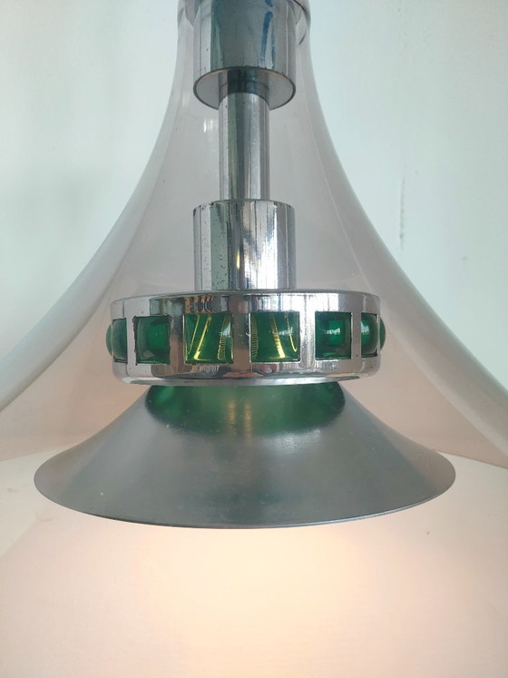 Image 1 of Rare Massive 1970s design pendant lamp (height adjustable)