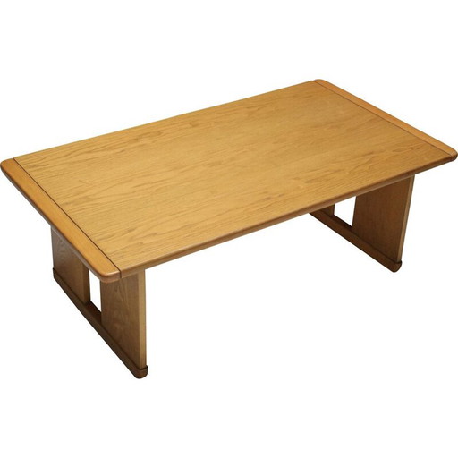 Mesa de centro vintage de madera de pino de Afra y Tobia Scarpa para Maxalto, Italia, 1970