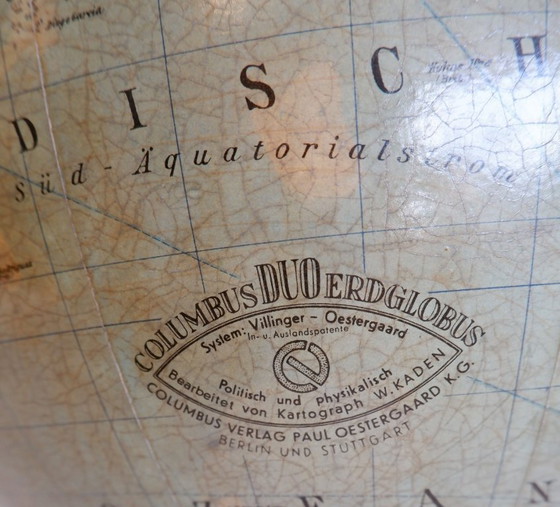 Image 1 of Glazen wereldbol Columbus, jaren 50