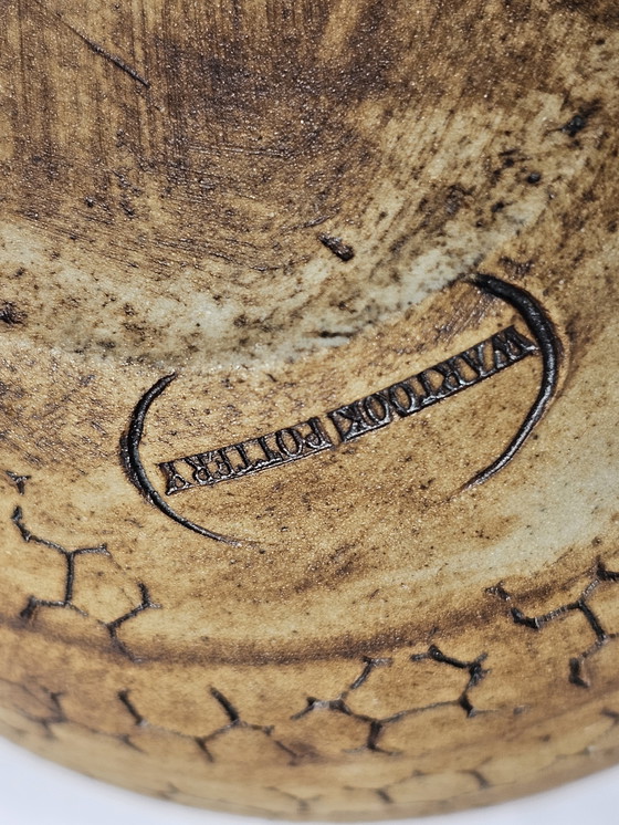 Image 1 of Gum leaf Wartook Pottery jar