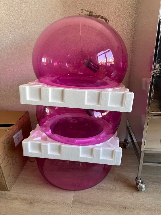 3 x lampe rouge Kartell Fly Big Cardinal – Plafonniers, Plexiglass (photo 4 of 6)