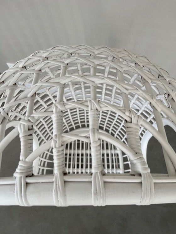 Image 1 of Silla colgante HK Living de ratán blanco