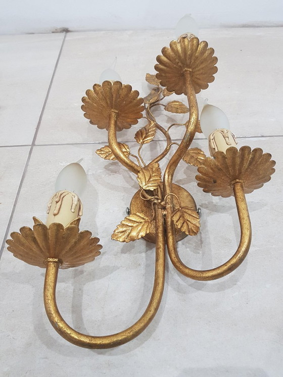 Hollywood Regency Wandlampen in de stijl van Coco Chanel, Frankrijk, jaren 60, Set van 2 – Metal (photo 6 of 9)