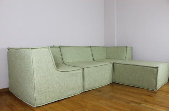 Image 1 of Nieuwe, modulaire bank in mid-century stijl, saliegroen