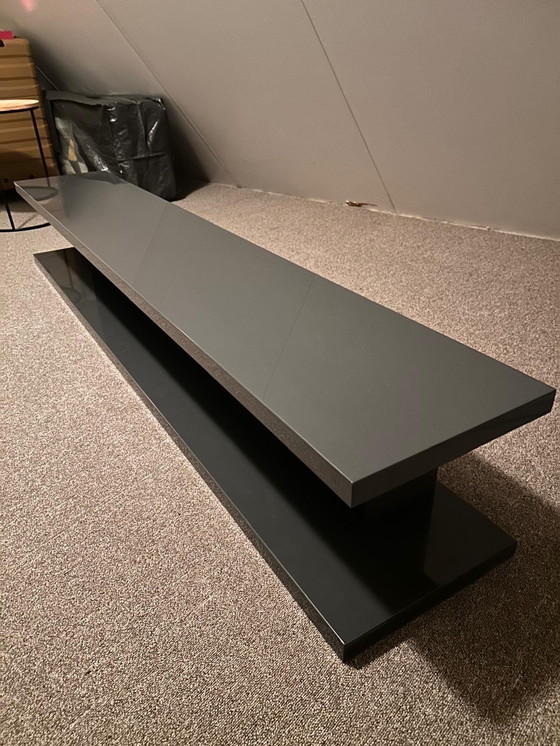 Image 1 of Two Molteni&C anthracite wall shelves - Italian Design