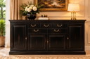 SELVA Made in Italy – Élégant Buffet bas Noir & Or