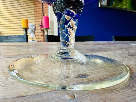 Empoli Glass Vase Electric Blue 44 cm High – Glass art (photo 6 of 7)