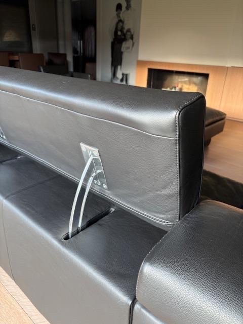 Image 1 of JORI Divano Shiva in pelle nera Jean-Pierre Audebert