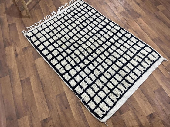Marokkanischer Teppich aus Naturwolle, handgefertigt, 3x2 m. – Teppiche & Läufer, Wool (photo 8 of 11)
