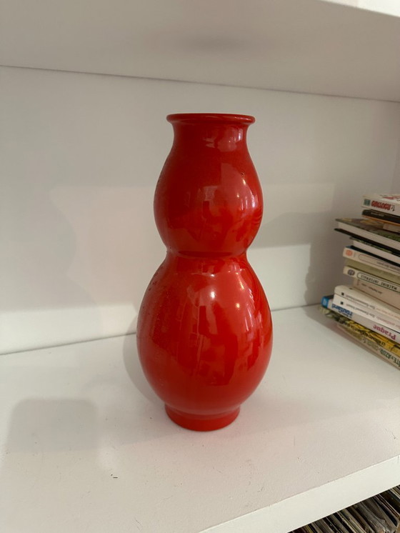 Image 1 of Red ceramic design vase - limited edition for The Conran Shop