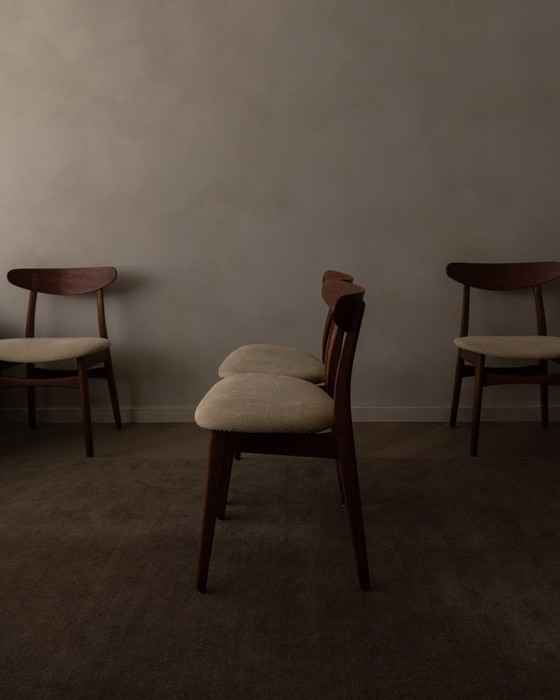 Image 1 of Set aus 4 CH30-Esszimmerstühlen von Hans J. Wegner für Carl Hansen & Søn – dänisches Design, 1950er Jahre