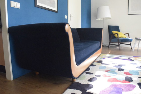 Divano Molteni Primafila di Luca Meda – blu navy / rovere – condizioni eccellenti – Molteni&C, Divani, Tessile (photo 5 of 5)