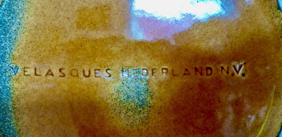 Image 1 of Porta tabacco in ceramica di Velasques e humidor in legno per sigarette.