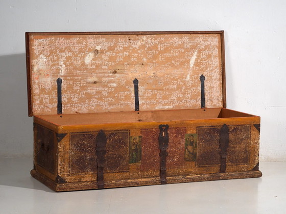 Baule nuziale antico d'arte popolare (c.1820) #103 – Armadi contenitori (photo 18 of 40)