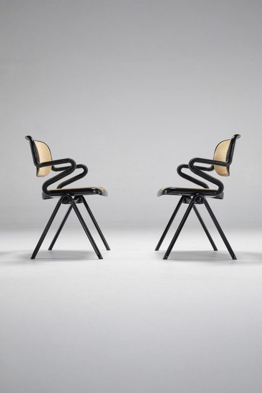 Pair Of Vertebra Chairs By E. Ambasz & G. Piretti For Anonima Castelli, Italy, 1970S