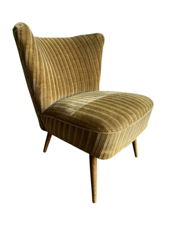 Image 1 of Fauteuil cocktail vintage doré / fauteuil une place