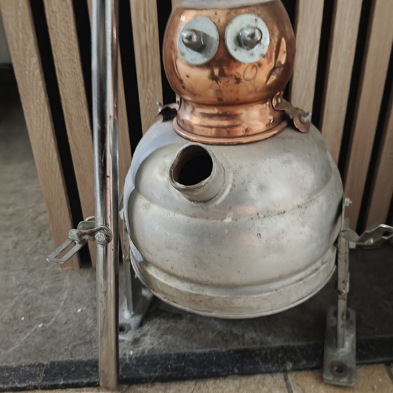 Image 1 of Vintage Industrial Robot Sculptures – Steampunk Found Objects Set