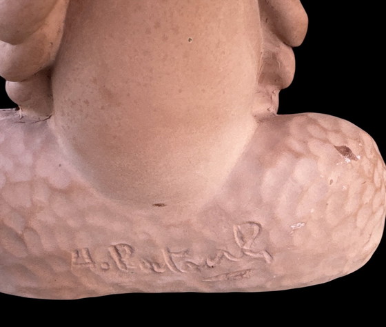 Image 1 of Statuetta in terracotta in piedi - Italia circa 1950 - Superba