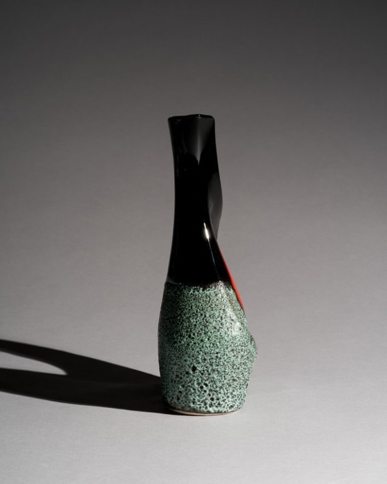 Image 1 of Vintage Fat Lava Vaas Vallauris Aardewerk Marino de la Vaucour Atelier Cerenne MCM