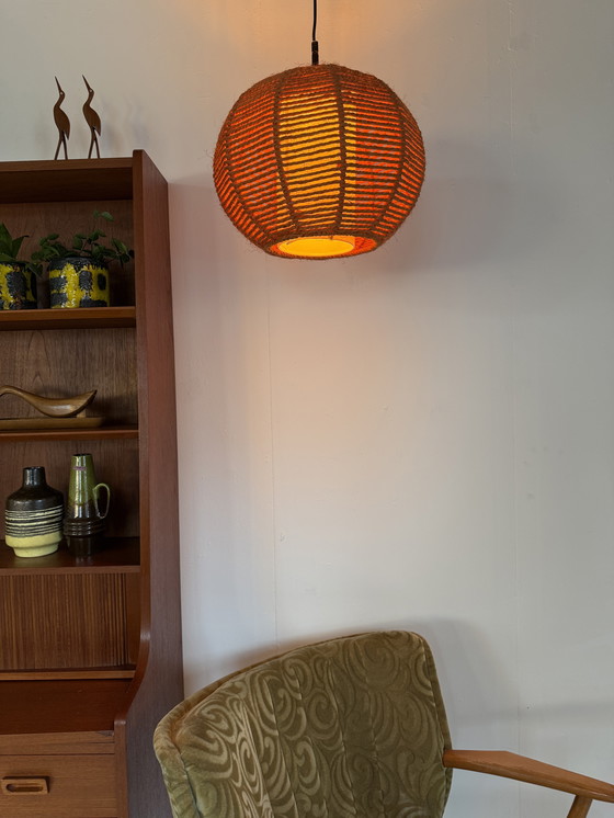 Image 1 of Lampada a sospensione vintage in sisal anni '70