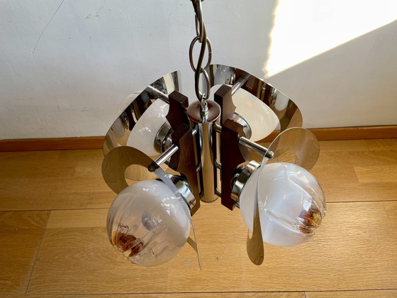 Image 1 of Lampe suspendue Mazzega Murano de l'ère spatiale