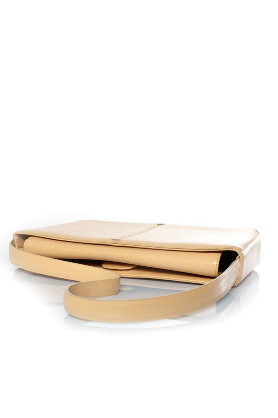 Image 1 of DKNY, bolso de hombro de piel en amarillo suave