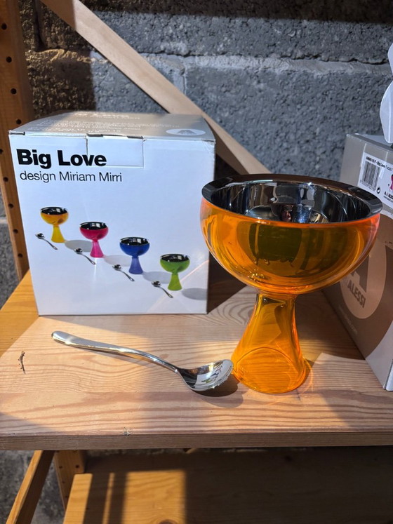 Alessi Big Love IJscoupes, oranje, roze en groen, Tafelaccessoires, Kunststof, Metaal, Modern (foto 4 van 5)
