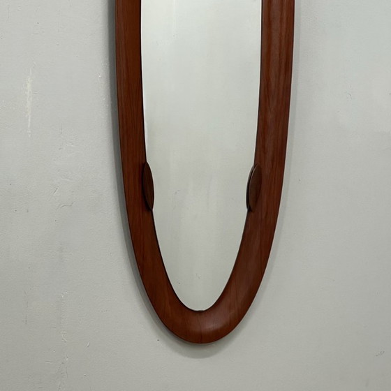 Campo E Graffi Oval Shell Mid-Century Teak Mirrors 1960s – Wood (photo 5 of 9)
