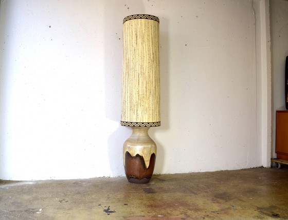 Image 1 of 1960s Ceramic Floor Lamp Lampe de sol Céramique Vintage Fat Lava
