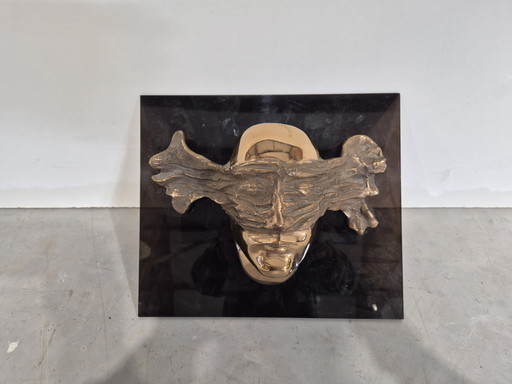 Michel Jaubert "tête de personage bandé" brons