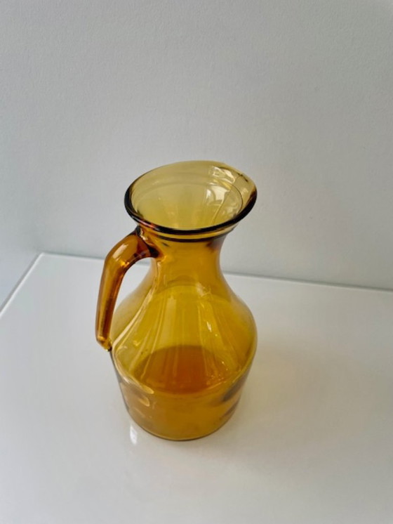 Image 1 of Carafe vintage en verre ambré de Bormioli Rocco – Italie