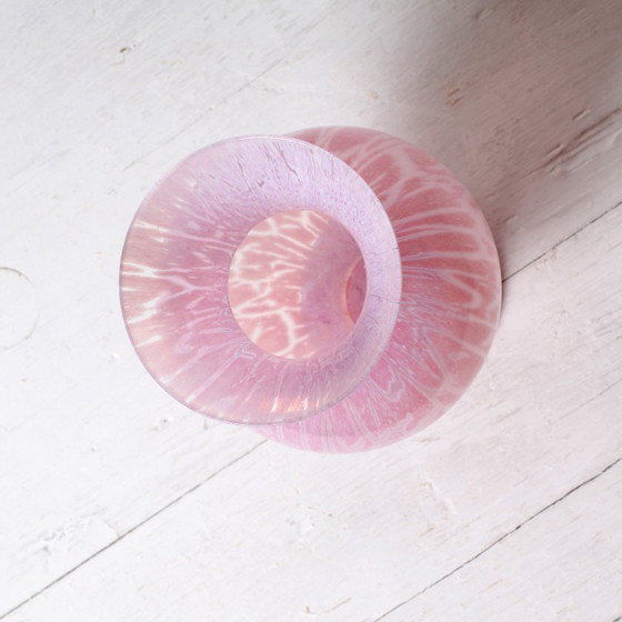 Image 1 of Mid-Century Kosta Boda Pink Glass Vase - Ulrica Hydman Vallien Scandinavian Design / 1970s