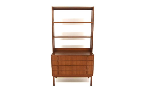 Skandinavischer Bücherschrank aus Teakholz von Bertil Fridhagen für Bodafors, Schweden, 1960