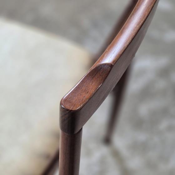 Image 1 of 6 sedie da pranzo danesi vintage degli anni '60 in palissandro, skai