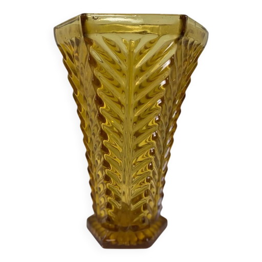Amber Art Deco vase