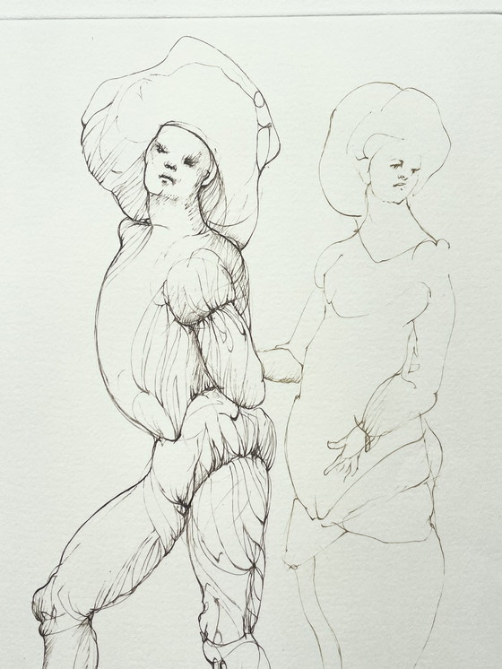 Image 1 of Leonor Fini, Litografía poco común sobre papel Arches, alrededor de 1980
