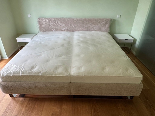 Designer bed by Christine Kröncke + mattresses + slatted frame *like new