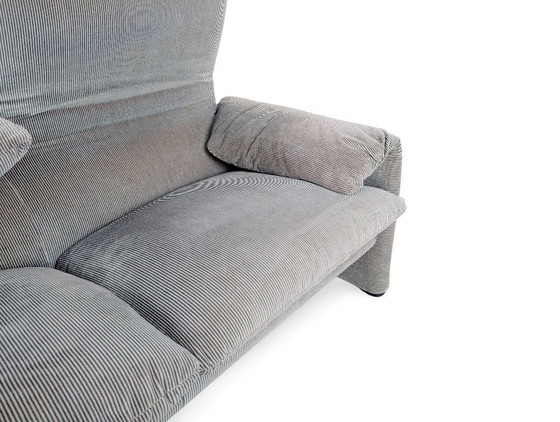 Image 1 of Cassina Maralunga 2-zitsbank Vico Magistretti corduroy stof bruingrijs