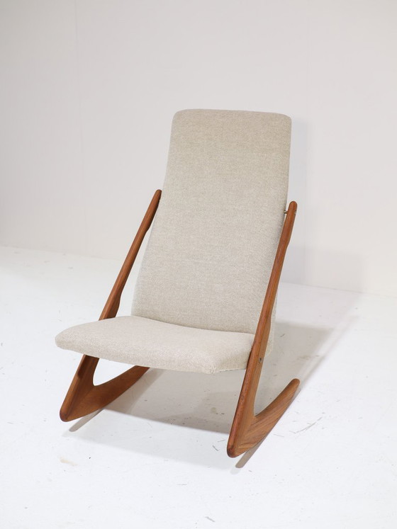 Sedia a dondolo Boomerang Mogens Kold in teak, danese degli anni '60 – Sedie a dondolo, Wood, Vintage (photo 6 of 12)