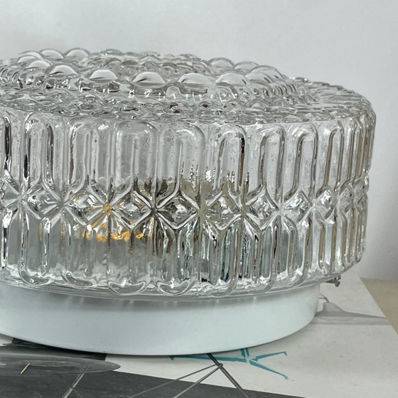 Ronde Wandlamp Plafondlamp Transparant Glas Vintage Armatuur 1970 1980 – Wandlampen (photo 5 of 9)