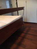 Cherry wood aluminum bed by Piet Hein Eek
