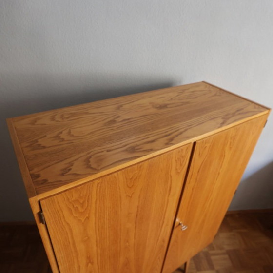 Image 1 of ❤️Hellerau Cultural Furniture linnenkast Franz Ehrlich serie 427 DDR midden 20e eeuw Bauhaus GERESTAUREERD