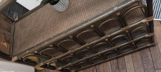 Image 1 of Vintage 1960s rattan shelf