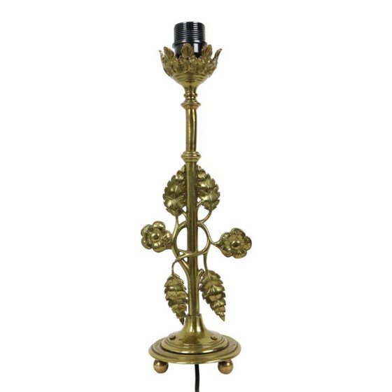 Image 1 of Floral Table Lamp Art Nouveau Style