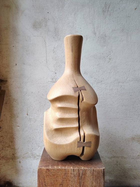 Vaso scultoreo in rovere massiccio – Pezzo unico – retroDom, Vasi, Legno (photo 5 of 14)