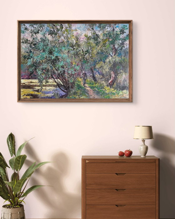Original Painting Nature Landscape Summer Forest On The Hunt – Paintings & Drawings, Canvas (photo 2 of 7)
