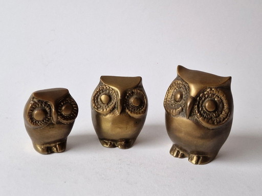Caravell Design - 3 copper owls