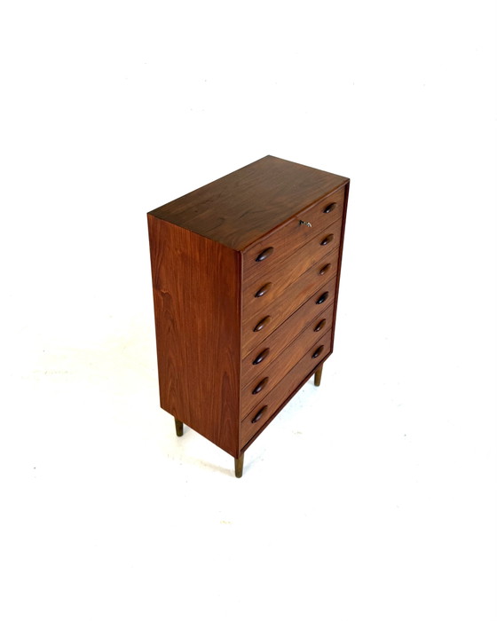 Image 1 of Vintage Danish Teak Chest of Drawers, Kai Kristiansen ‘60
