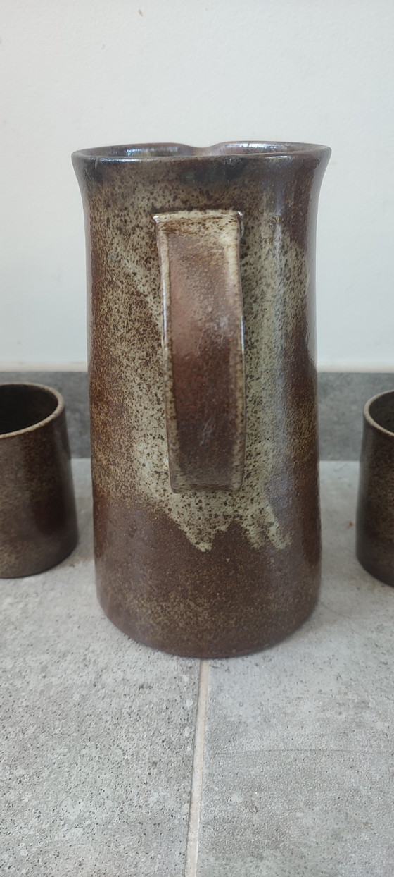 Image 1 of Service Céramique d'Atelier en Grès signé Karoly BALOGH .