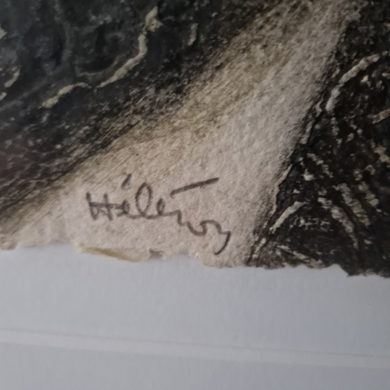 Image 1 of Prachtig Serge Hélénon - Abstracte Carborundum Ets